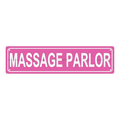 MASSAGE PARLOR SPACE Metal Tin Street Sign Bar Cafe Garage Cave Home Room Wall Bathroom Farmhouse Garden Porch Patio Decor