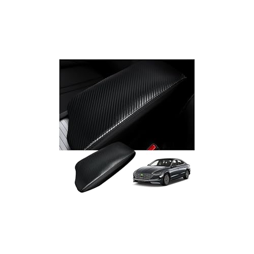 Center Console Cover for Hyundai Sonata 2020 2021 2022 2023 Accessories Carbon Fiber Armrest Cover Anti