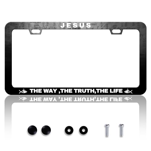 Jesus The Way The Truth The Life License Plate Frame Stainless Steel 2