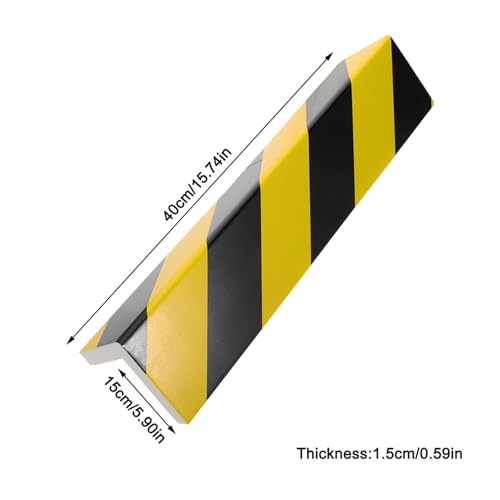 2 Packs 40 * 15 * 1.5cm Garage Wall Protector Foam Wall Corner Guard for Parking Garages Wall Edge Protector with Reflective Safety Stripe