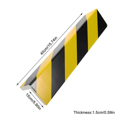 2 Packs 40 * 15 * 1.5cm Garage Wall Protector Foam Wall Corner Guard for Parking Garages Wall Edge Protector with Reflective Safety Stripe