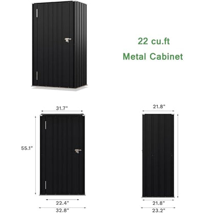 22 Cuft Vertical Storage Shed Without Adjustable Shelves