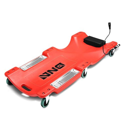 40 Inch Low Profile Plastic Rolling Garage Shop Floor Creeper with LED Light