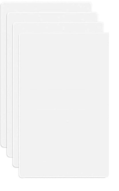 1 Gang Screwless Blank Wall Plate Cover Blank Switch Outlet Electrical Faceplate for Light Switch (4 Count)