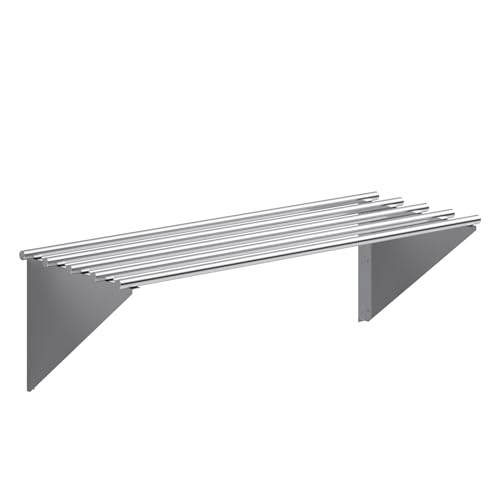 18 in. x 48 in. NSF Stainless Steel Tubular Wall Shelf