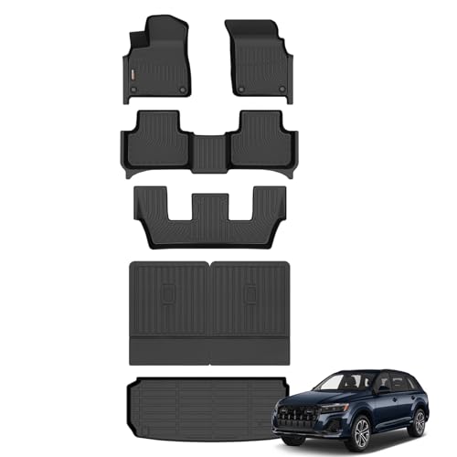 All Weather Car Floor Mats Cargo Liner Set for Audi Q7