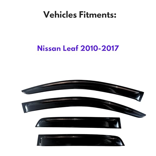 Window Visors Compatible with Nissan Leaf 2010 (4 Count)