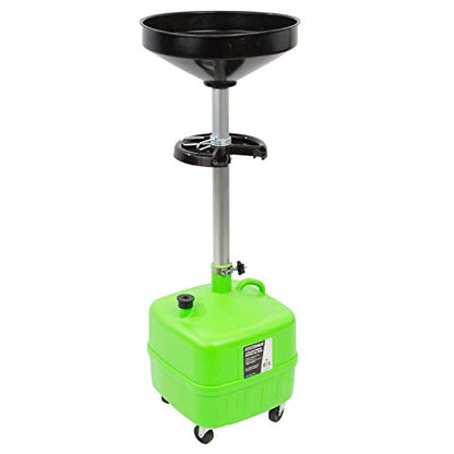 9 Gallon Oil Drain Pan with Adjustable Funnel