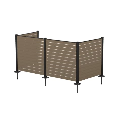 50" W x 48" H Outdoor Privacy Screen with Aluminum Posts