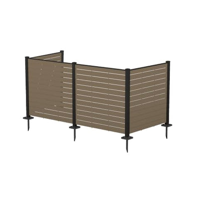 50" W x 48" H Outdoor Privacy Screen with Aluminum Posts
