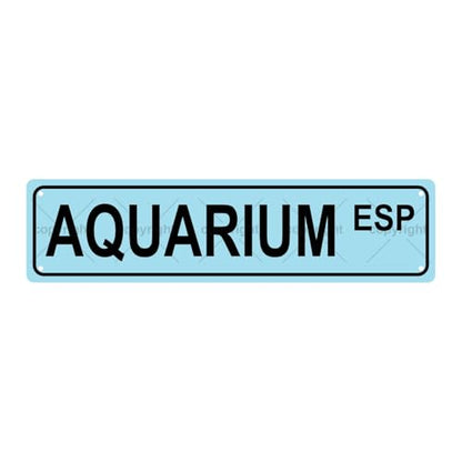 AQUARIUM ESP SPACE Metal Tin Street Sign Bar Cafe Garage Cave Home Room Wall Bathroom Farmhouse Garden Porch Patio Decor
