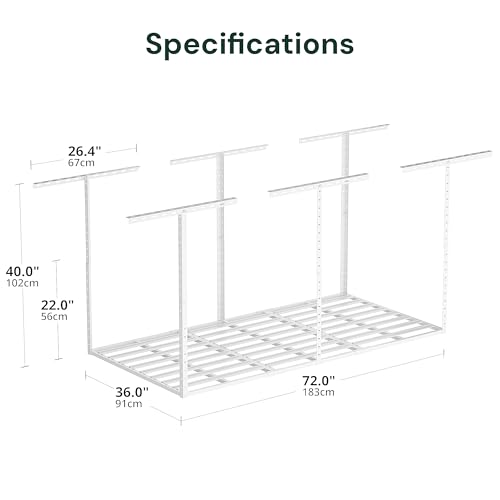 3x6 Garage Storage Overhead Rack Organization