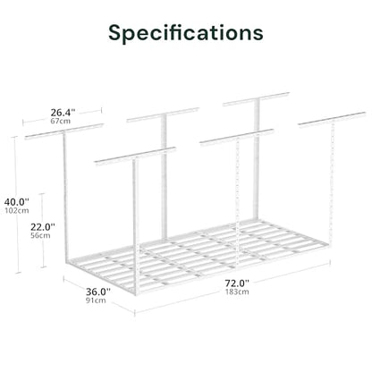 3x6 Garage Storage Overhead Rack Organization (2 Count)