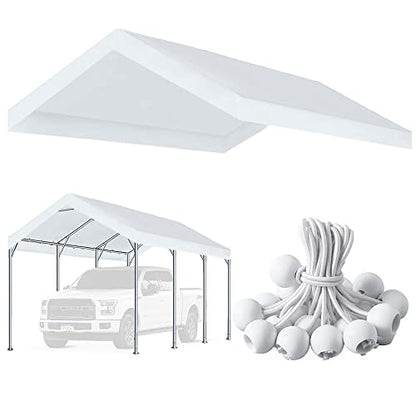 12'x20' Carport Canopy Replacement Cover White