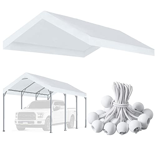 10'x20' Carport Canopy Replacement Cover White