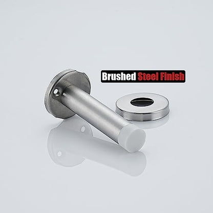 Door Stopper 304 Stainless Steel Thicken 1mm Sound Dampening Door Stop Bumper Wall Protetor 1 Pack