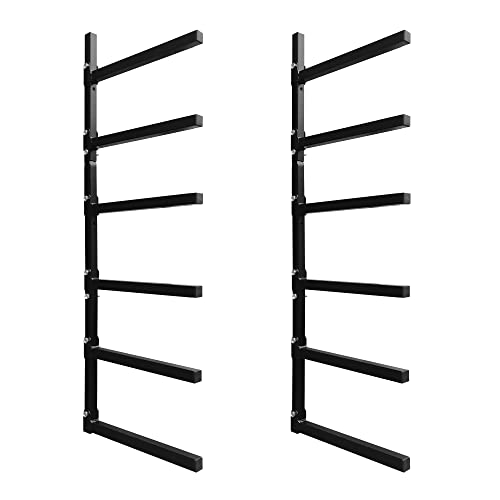 6 Level Foldable Lumber Storage Rack Collapsible Wall Mount