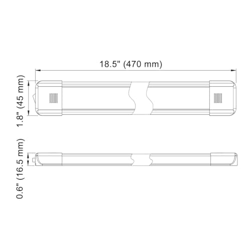 LED Interior Utility Light Fixture 18.5" x 2.6"
