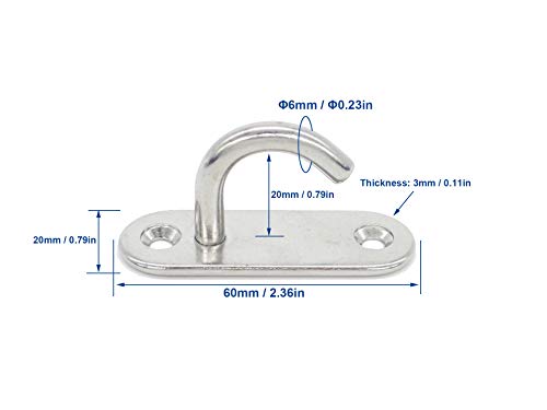 Stainless Steel Ceiling Hooks & Wall Hangers (4 Count)