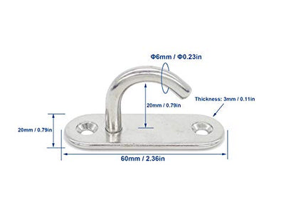 Stainless Steel Ceiling Hooks & Wall Hangers (4 Count)