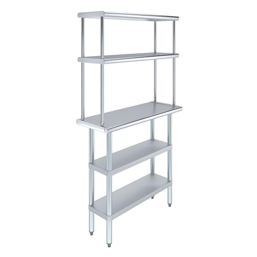 Stainless Steel Work Table with 2 Shelves