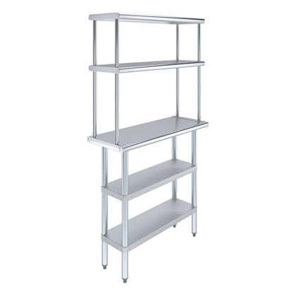 Stainless Steel Work Table with 2 Shelves