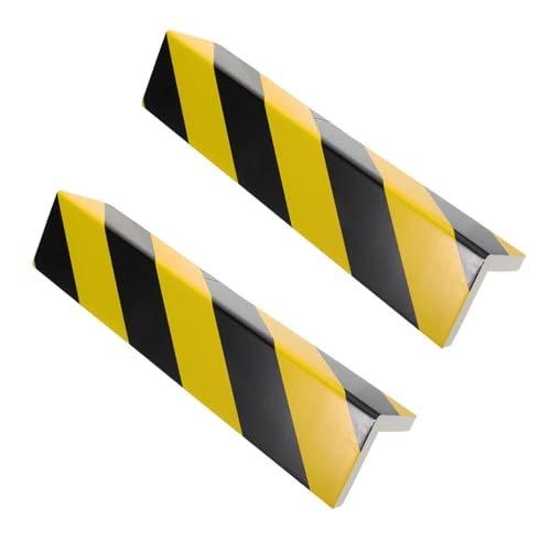 2 Packs 40 * 15 * 1.5cm Garage Wall Protector Foam Wall Corner Guard for Parking Garages Wall Edge Protector with Reflective Safety Stripe