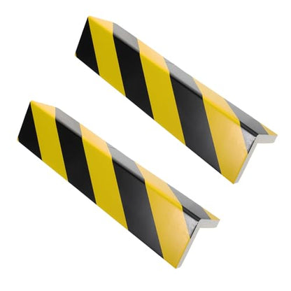 2 Packs 40 * 15 * 1.5cm Garage Wall Protector Foam Wall Corner Guard for Parking Garages Wall Edge Protector with Reflective Safety Stripe