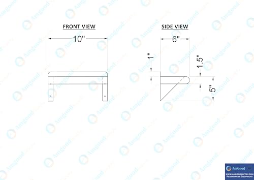 12 in. x 16 in. Stainless Steel Wall Mount Shelf