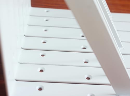 6 Pack L11 x H 8" White Heavy Duty Shelf Brackets with Screws Metal Shelf Brackets Shelf Support Angle Brackets for Shelves L Brackets Heavy Duty Floating Shelf (6 Count)