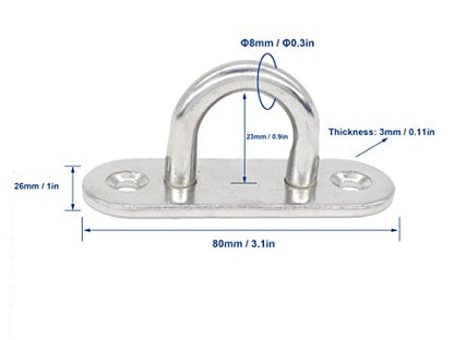 Stainless Steel Ceiling Hooks & Wall Hangers (4 Count)