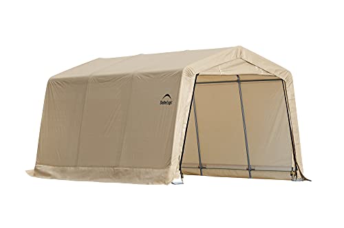 10' x 15' x 8' Peak Style Roof Instant Garage Carport Car Canopy with Steel Frame and Waterproof UV