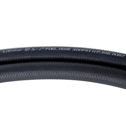 5 16 ID Fuel Hose Line Push Lock NBR Rubber SAE 30R7 300PSI 10ft (10 Foot)