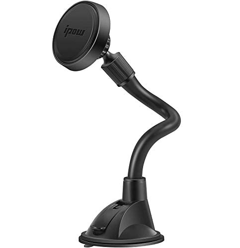 Long Arm Universal Magnetic Cradle Windshield Dashboard Cell Phone Mount Holder with 4 Metal Plates