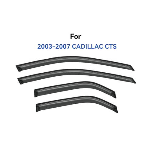 Window Visors Rain Guards for 2003 2004 2005 2006 2007 Cadillac CTS (4 Count)