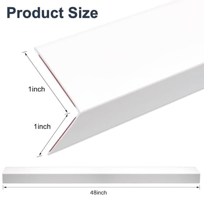 10PCS 48" White Metal Corner Protectors (10 Count)