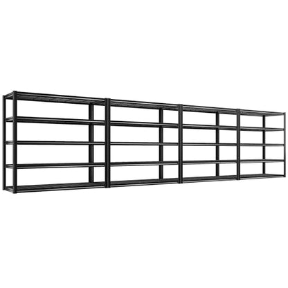 48.2''W Garage Shelving Heavy Duty Metal Shelving 3000LBS Storage Shelves Adjustable Metal Shelves Industrial 5 Tier Garage Shelf for Basement Pantry Warehouse Supermarket (4 Count)