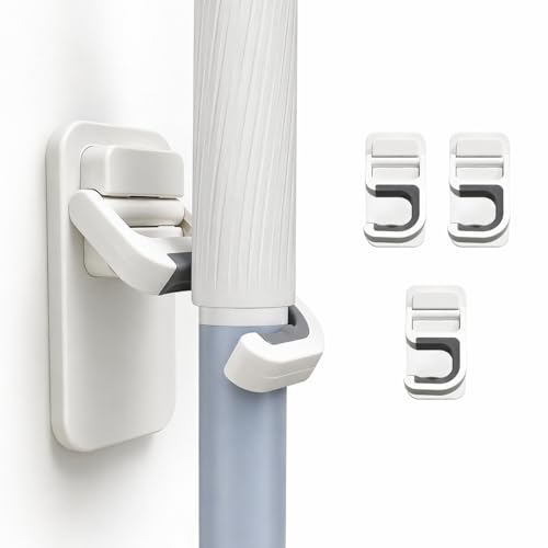 3 Pack Broom and Mop Holder Wall Mount