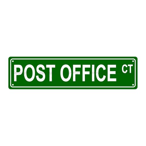 POST OFFICE CT SPACE Metal Tin Street Sign Bar Cafe Garage Cave Home Room Wall Bathroom Farmhouse Garden Porch Patio Decor