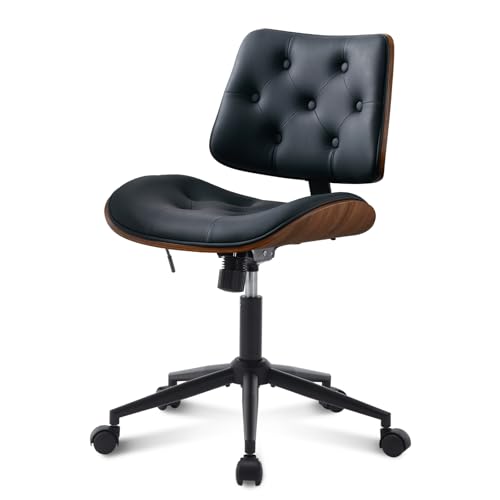 Armless Home Office Chair in Button Style