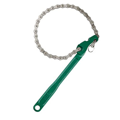12 Inch Sturdy Carbon Steel Adjustable Heavy Duty Ratcheting Chain Oil Filter Wrench Reversible Chain Style Pipe Fitter With Multi
