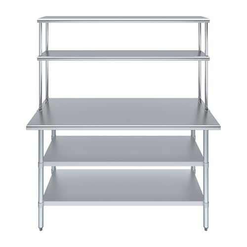 Stainless Steel Work Table with 2 Shelves