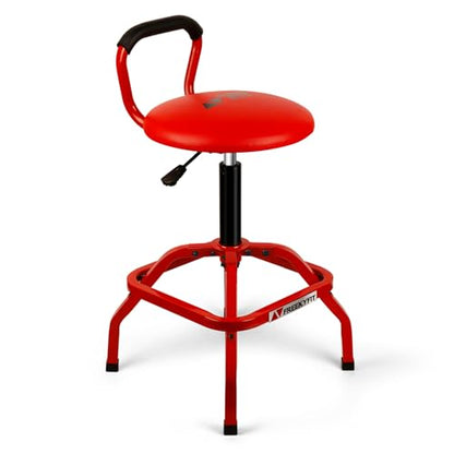 Garage Stool Adjustable Height Swivel Work Mechanic Shop Stool with Backrest