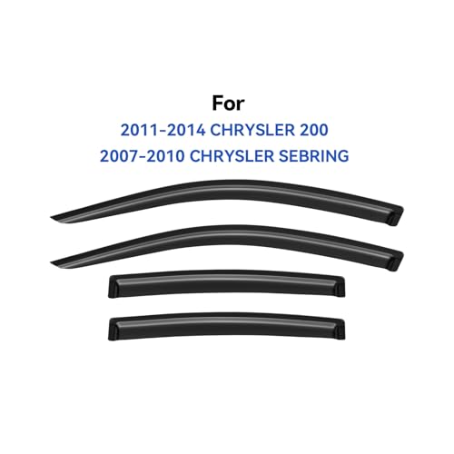 Window Visors Rain Guards for 2011 2012 2013 2014 Chrysler 200 (4 Count)