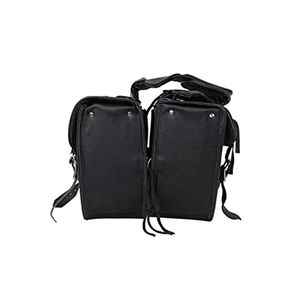 Motorcycle Saddle Bags Leather Motorcycle Luggage Bag with Gun Holsters For Softails Sportsters and Choppers Tool Bags