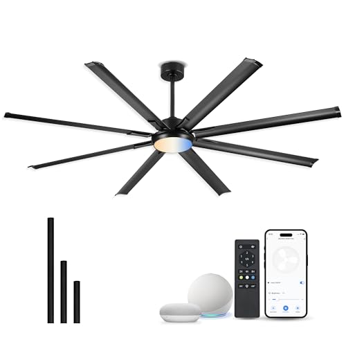 84 Inch Large Ceiling Fan with Light