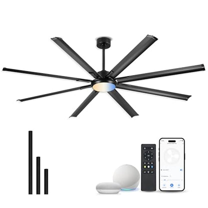 84 Inch Large Ceiling Fan with Light