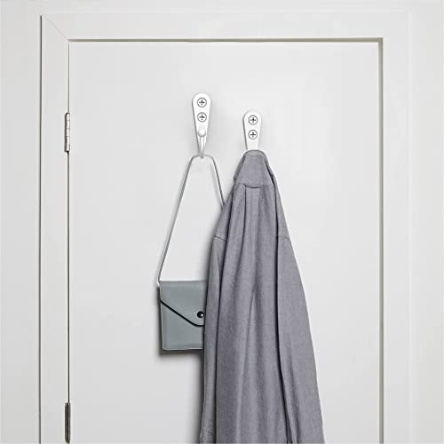 15 Pack White Wall Mount Hooks for Hanging Coats & Towels