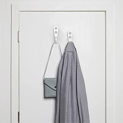 15 Pack White Wall Mount Hooks for Hanging Coats & Towels