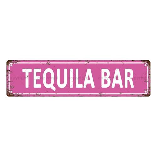 TEQUILA BAR SPACE Metal Tin Street Sign Bar Cafe Garage Cave Home Room Wall Bathroom Farmhouse Garden Porch Patio Decor